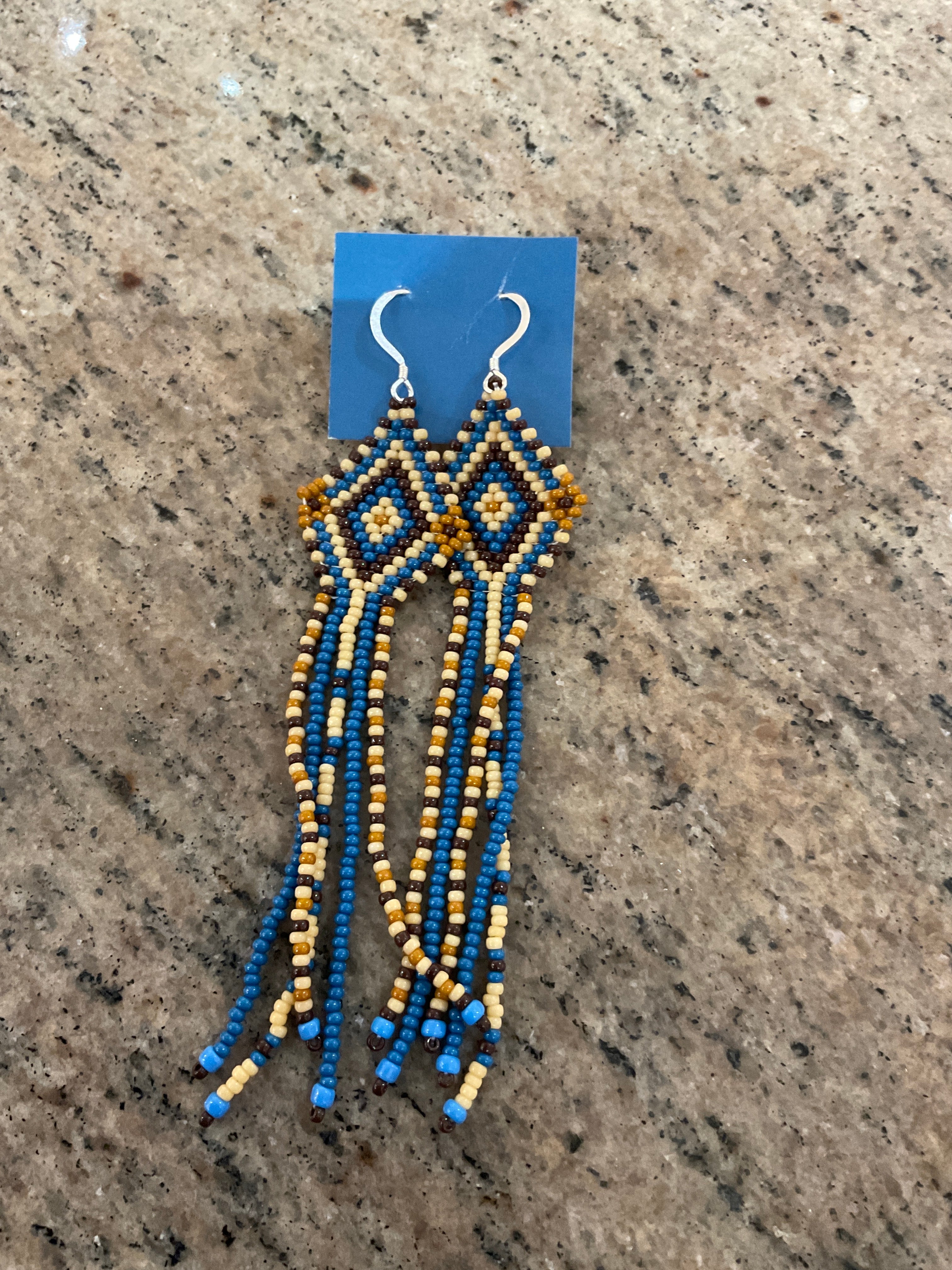 62 diamond 5 strand brown turquoise