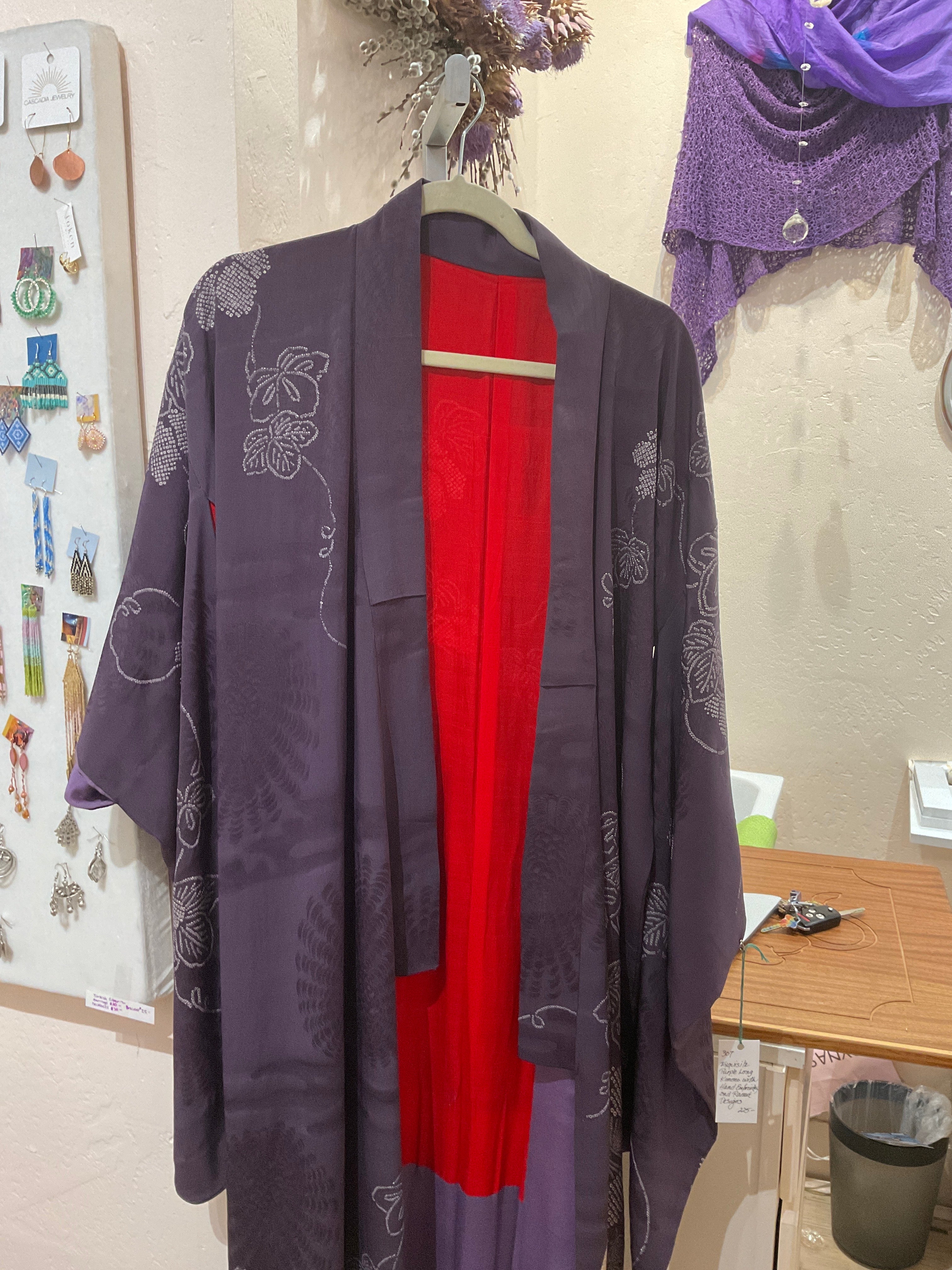 307 exquisite long purple with embroidery