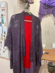 307 exquisite long purple with embroidery