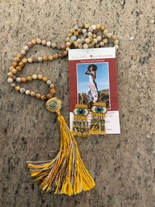 73 COMBO evil eye mala and earrings