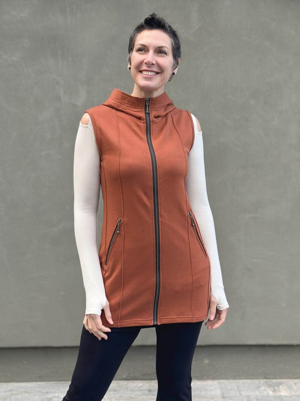 CU Bamboo Fleece Midi Vest