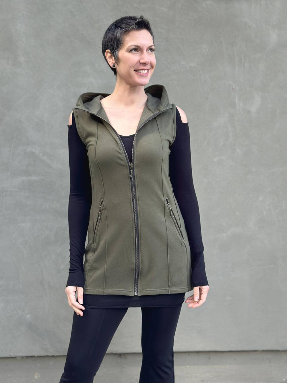 CU Bamboo Fleece Midi Vest