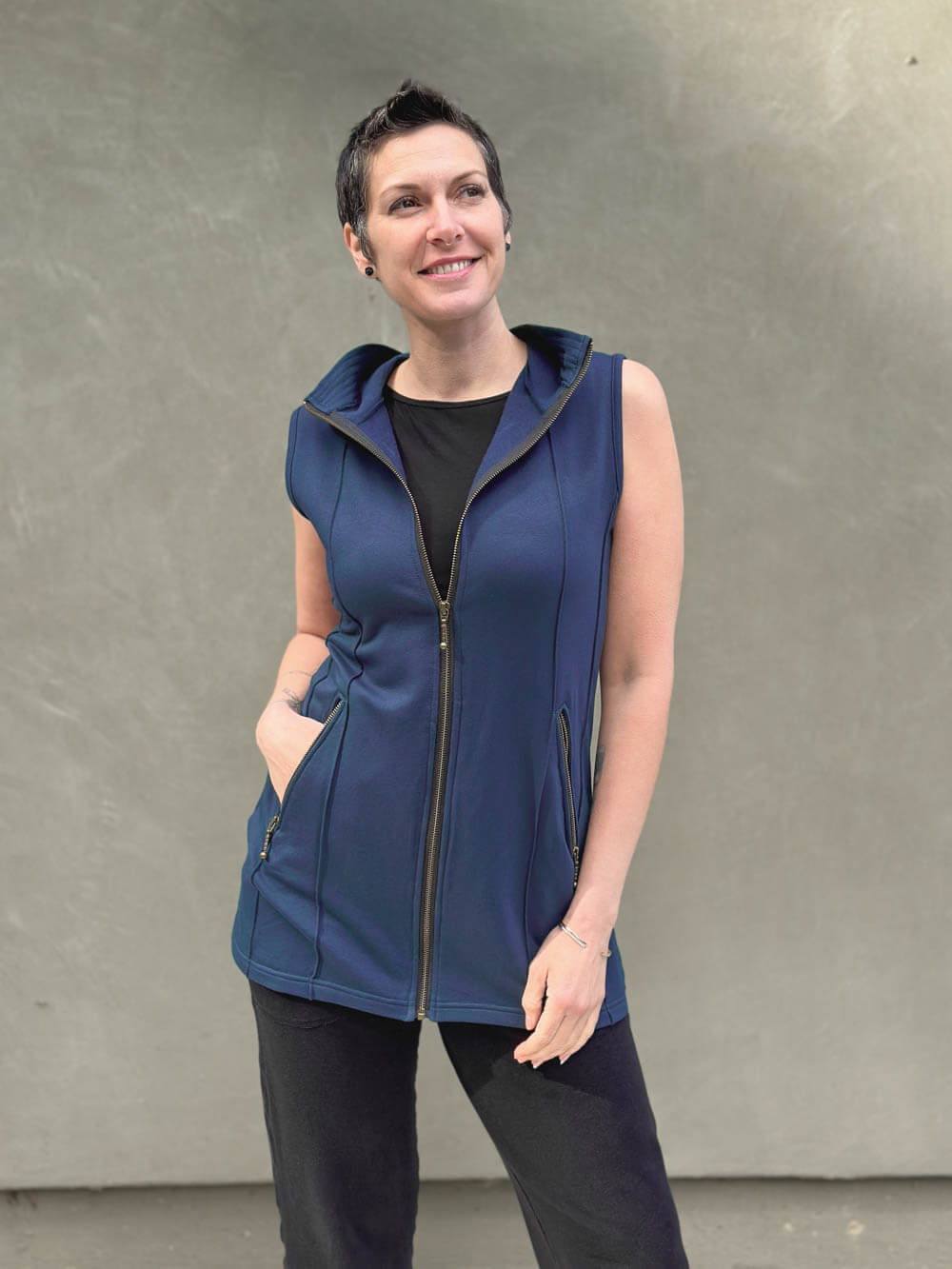 CU Bamboo Fleece Midi Vest