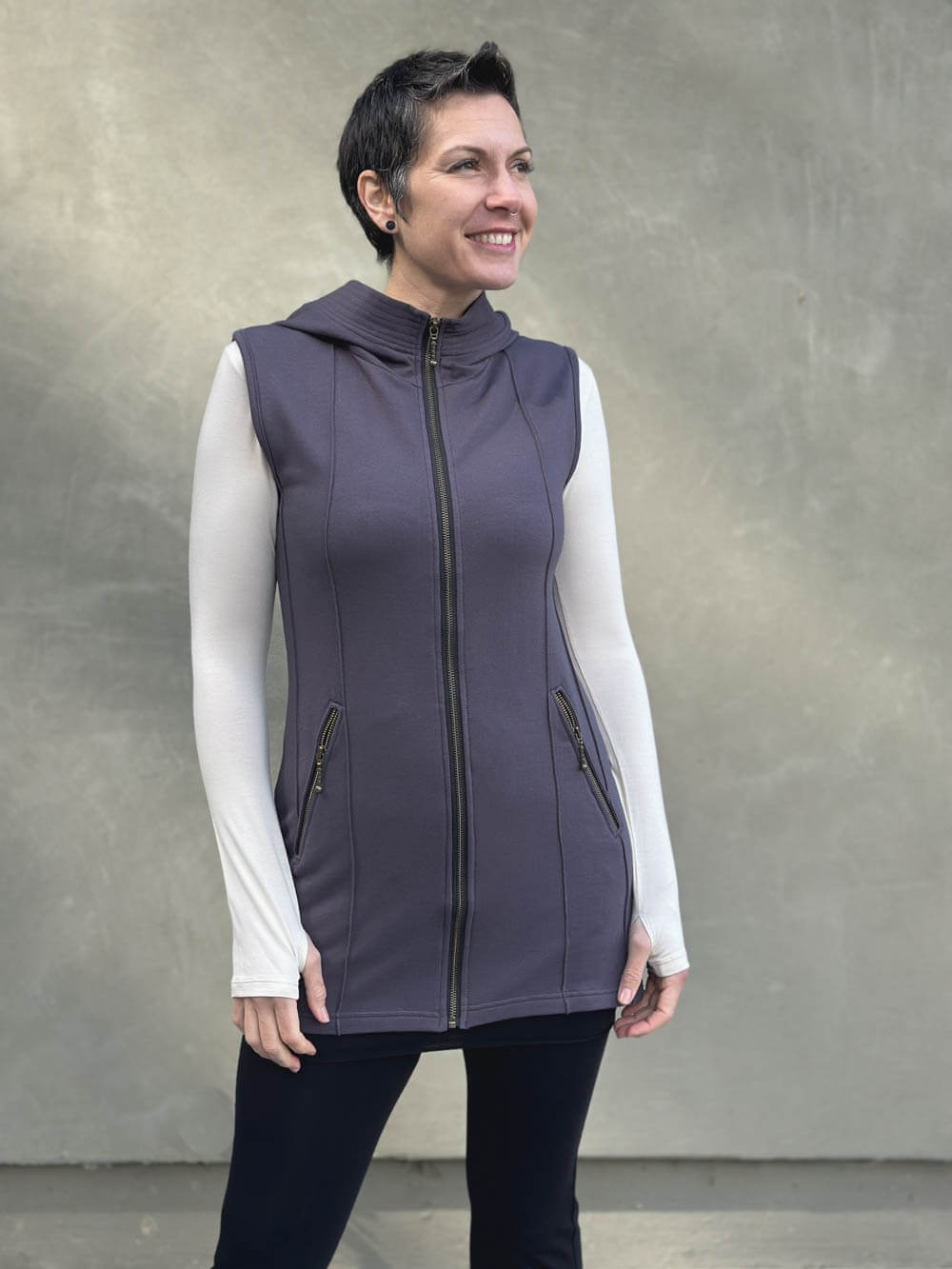 CU Bamboo Fleece Midi Vest