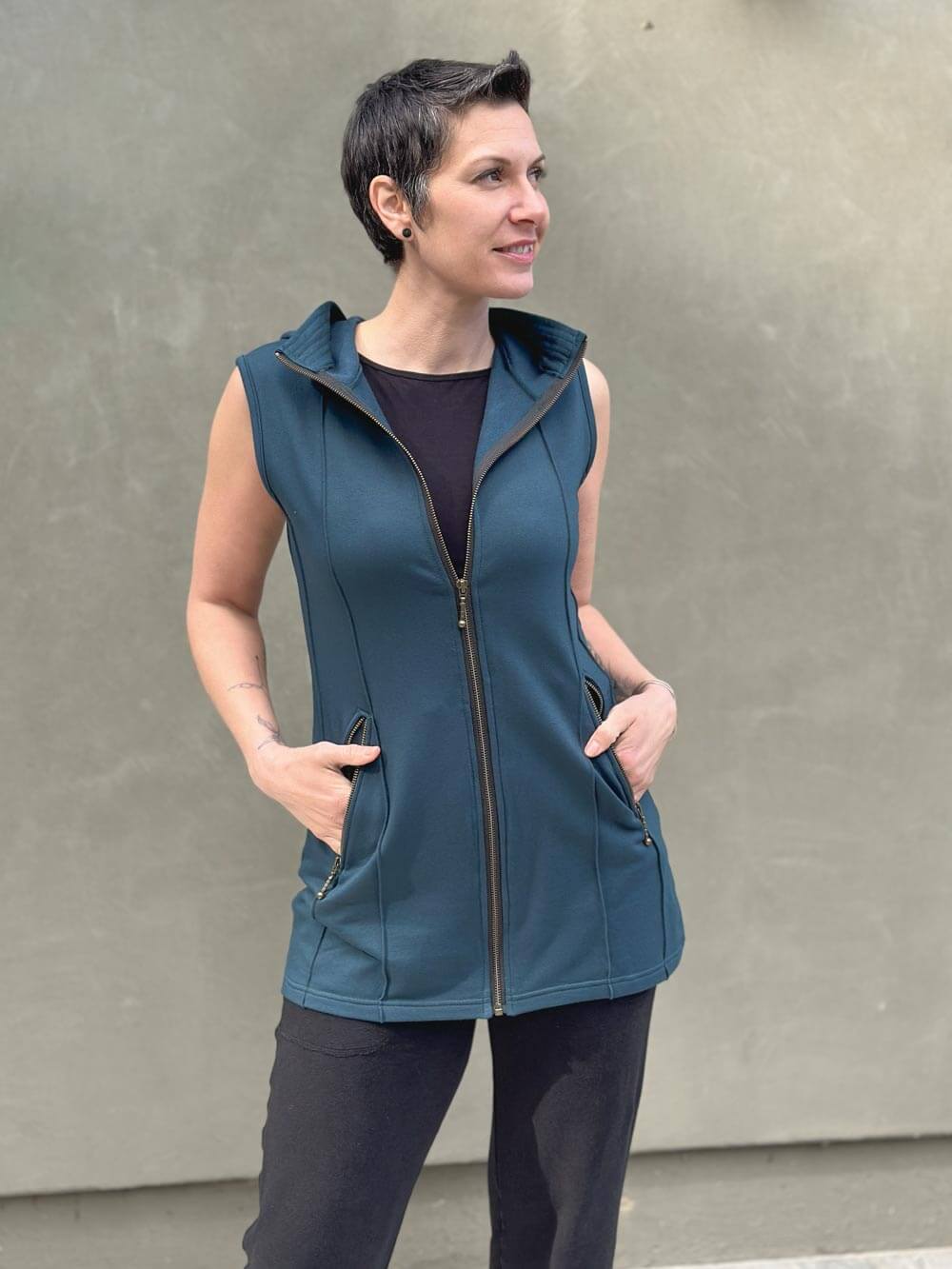CU Bamboo Fleece Midi Vest