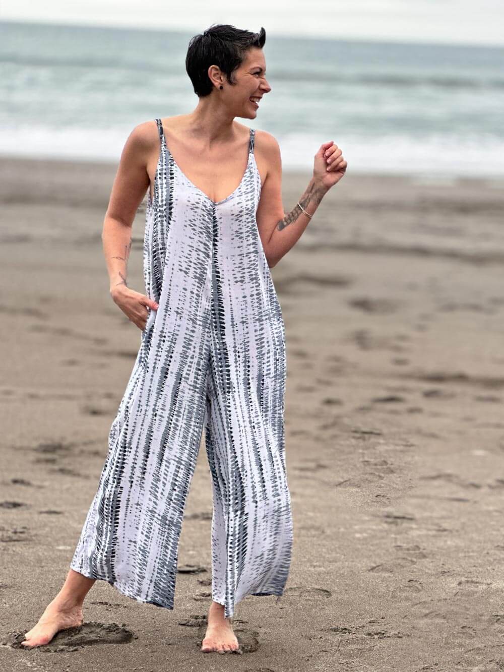 CU Print Ruched Jumper