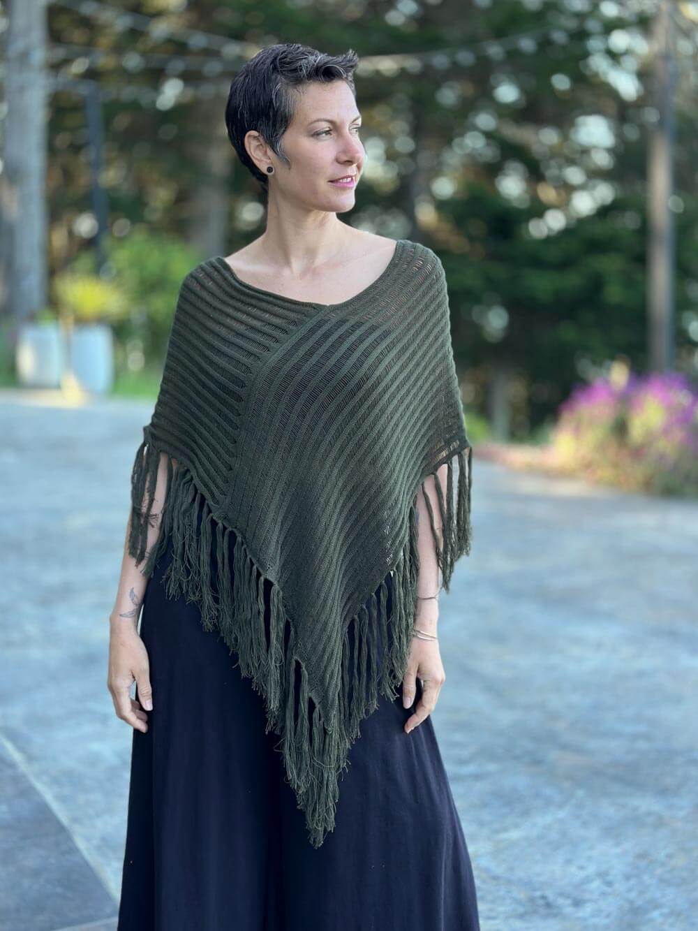 CU Handknit Poncho