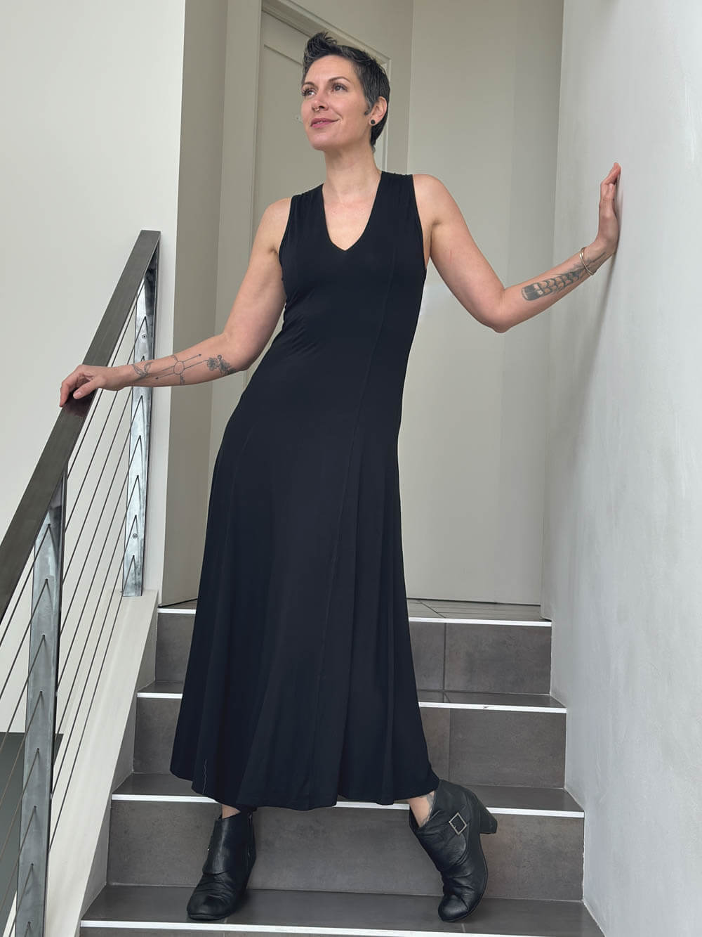 CU V-Neck Layering Maxi Dress
