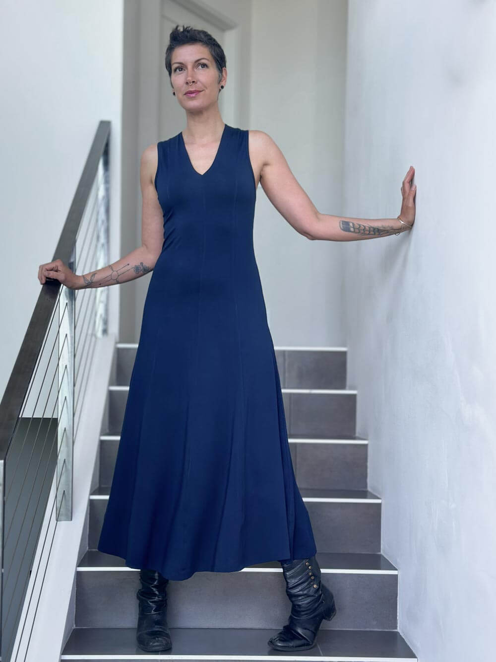 CU V-Neck Layering Maxi Dress