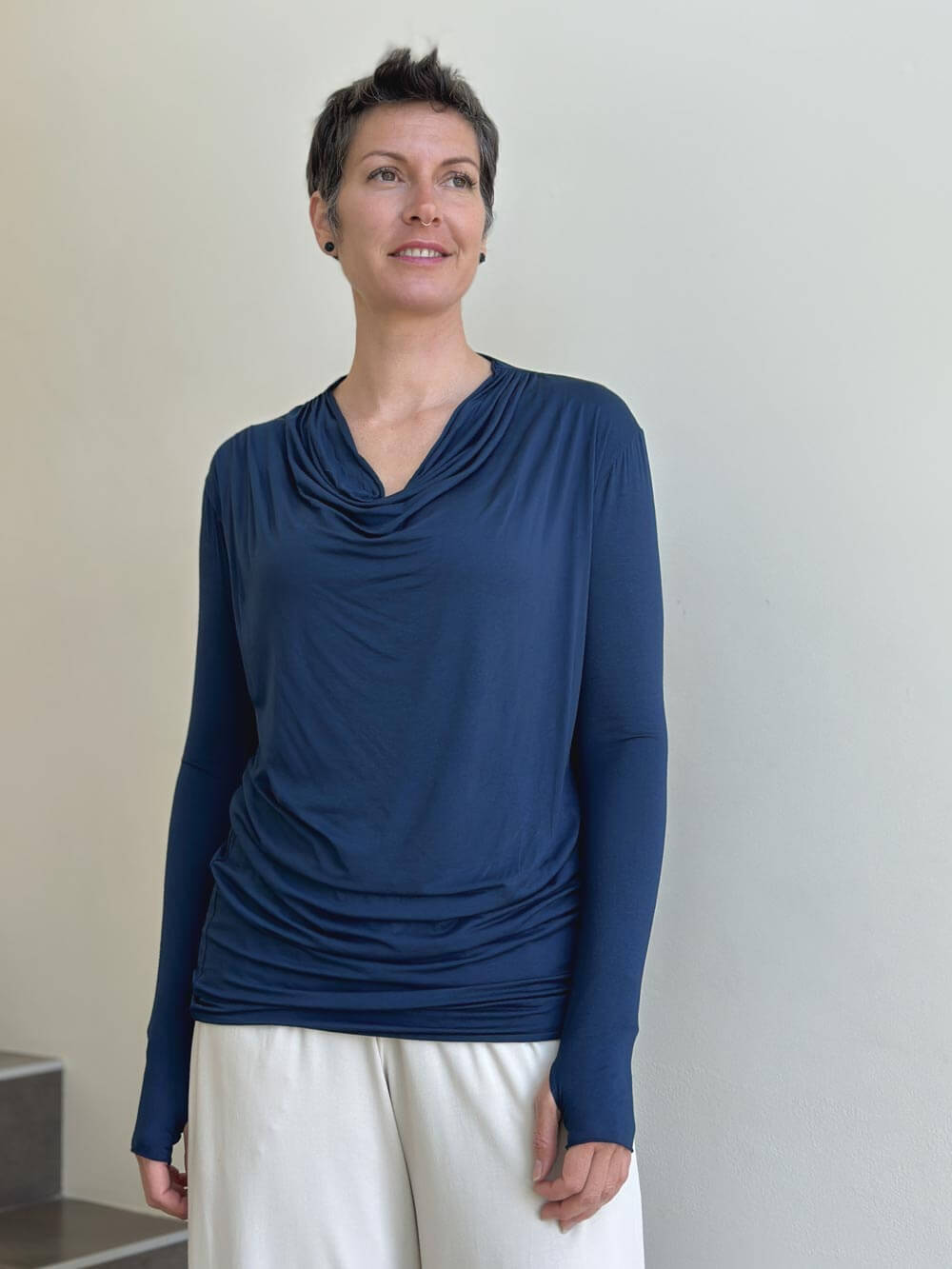 CU Long Sleeve Waterfall Top