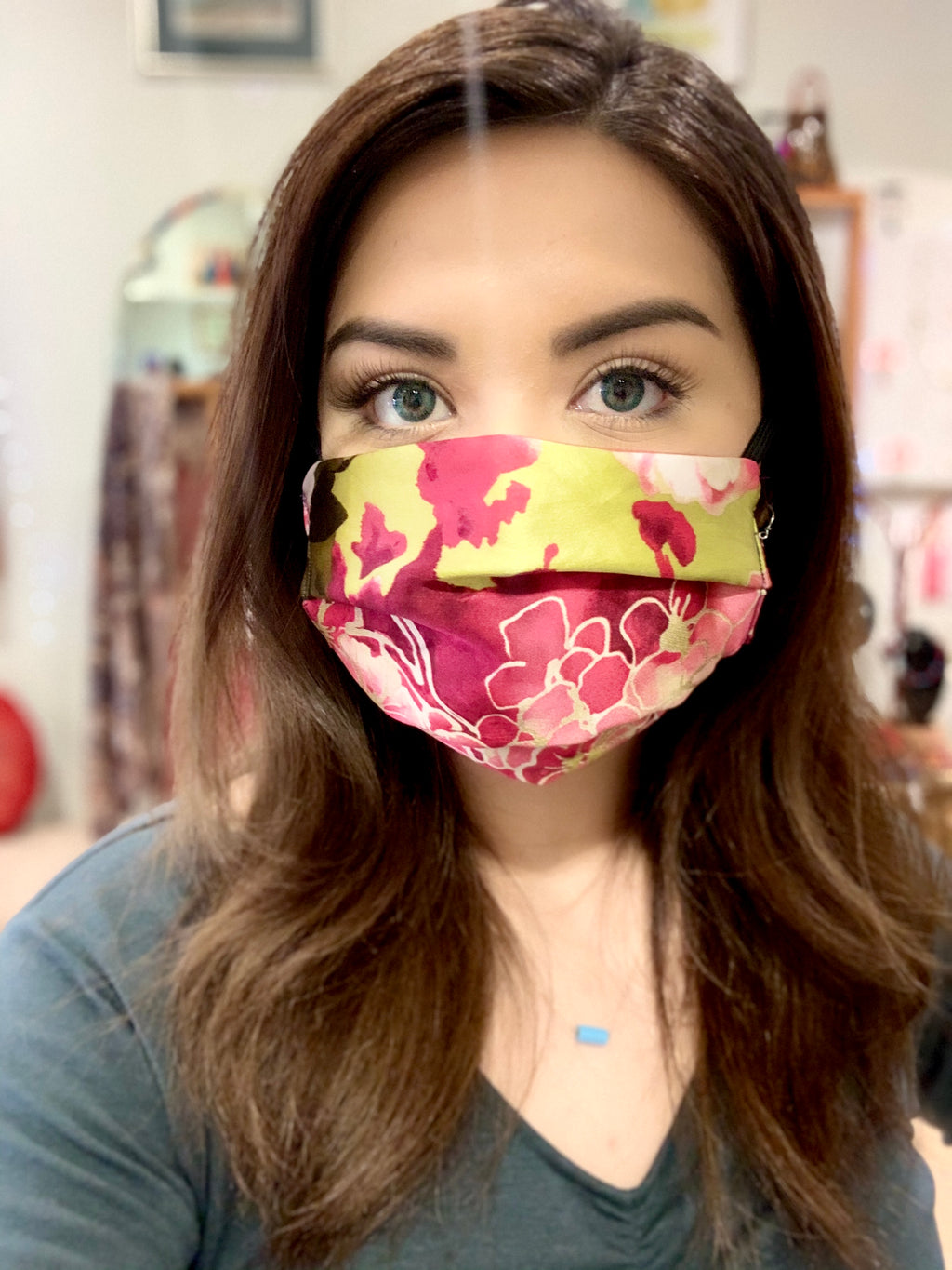 silk face mask, Face Mask - Asian Blossom 