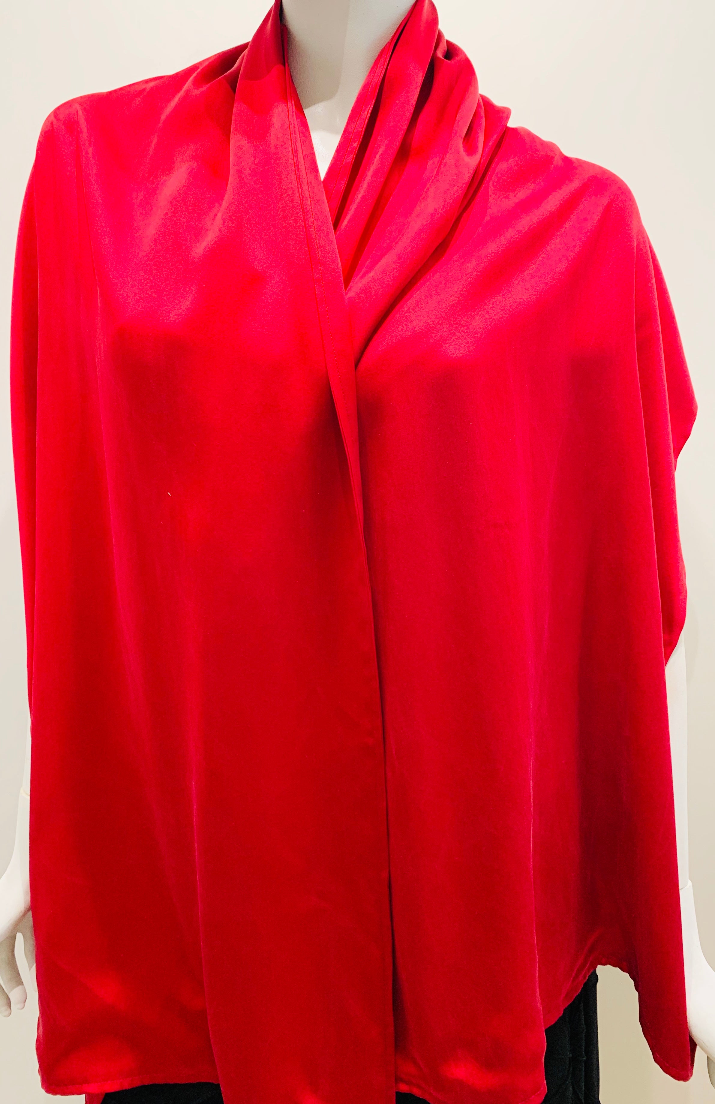 Double Silk Charmeuse In Red