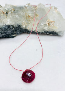 Ruby Single-Drop Necklace