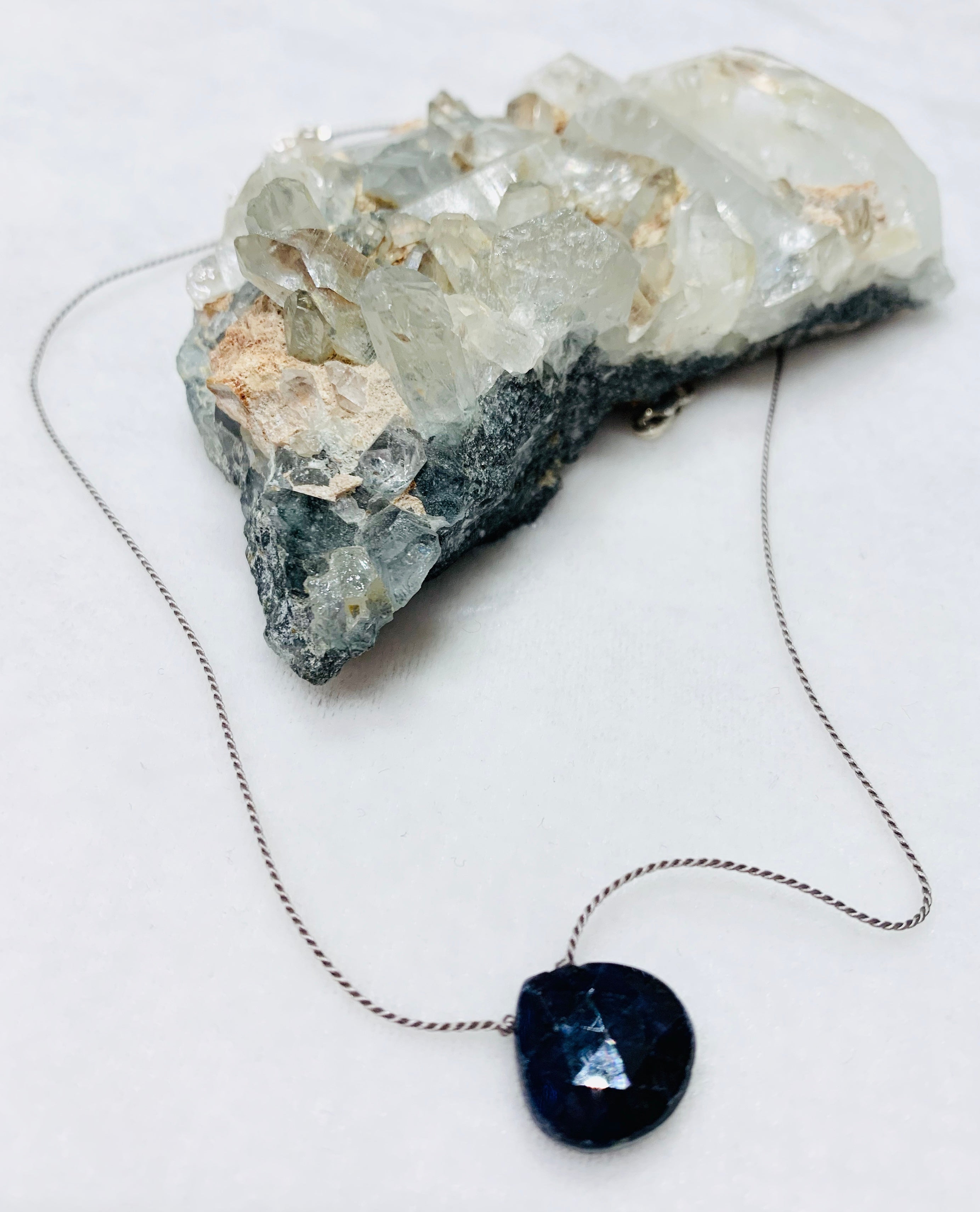 Sapphire Single-Drop Necklace