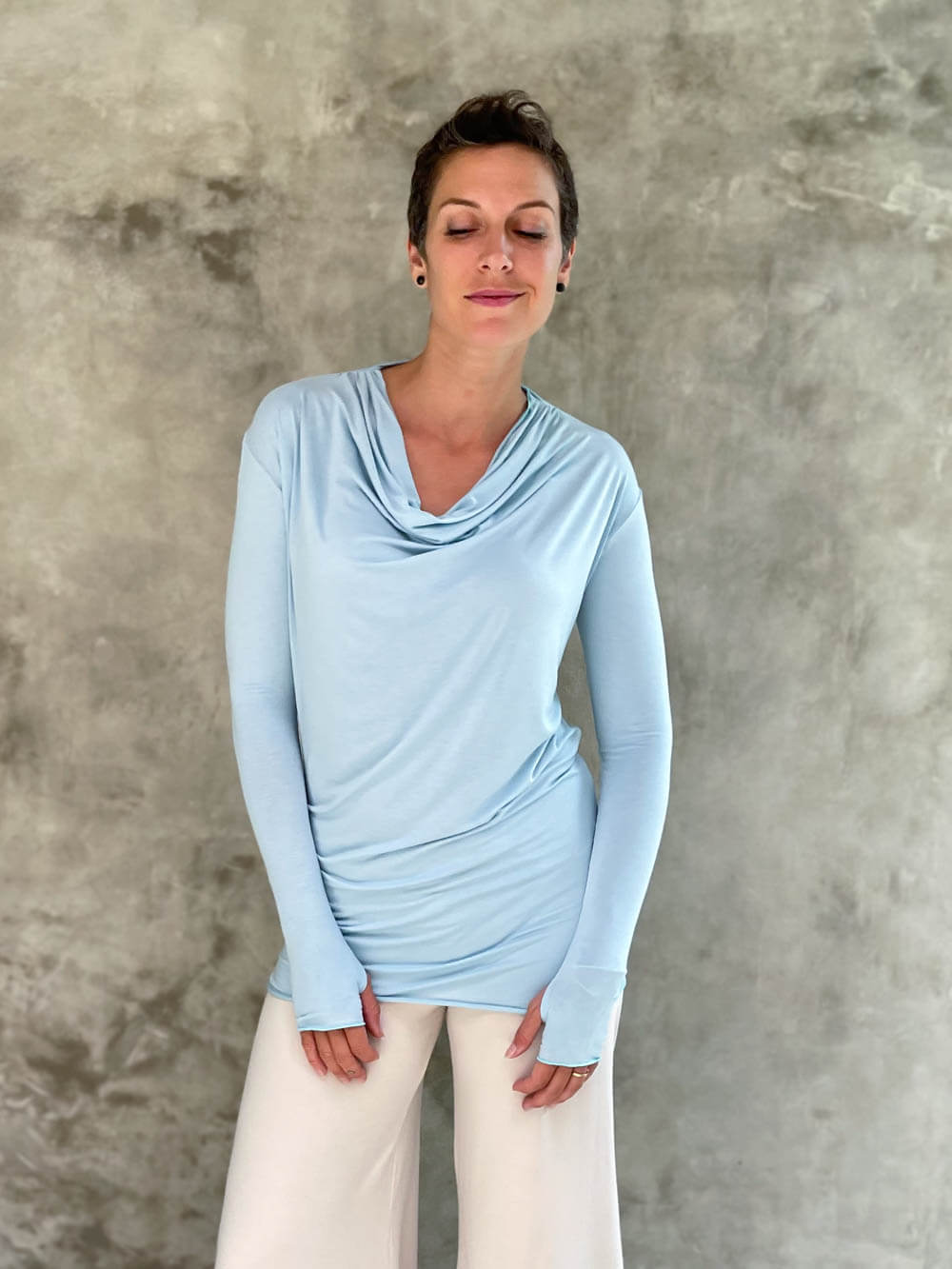 CU Long Sleeve Waterfall Top