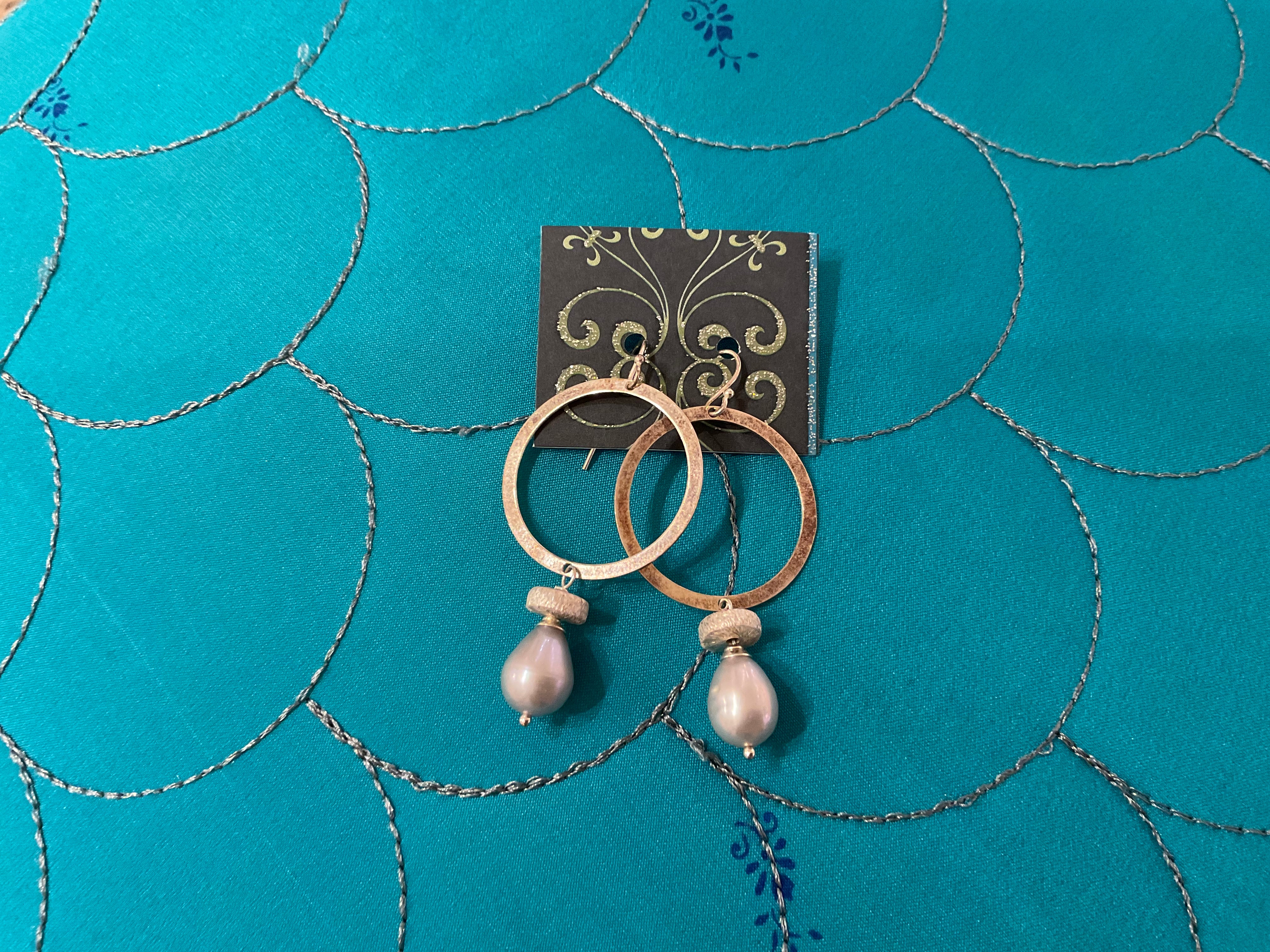 Pearl silver Deva #12 earrings