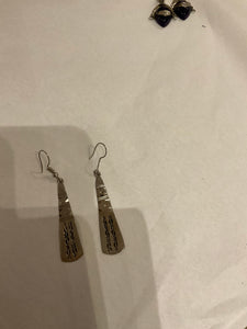Flat metal earrings