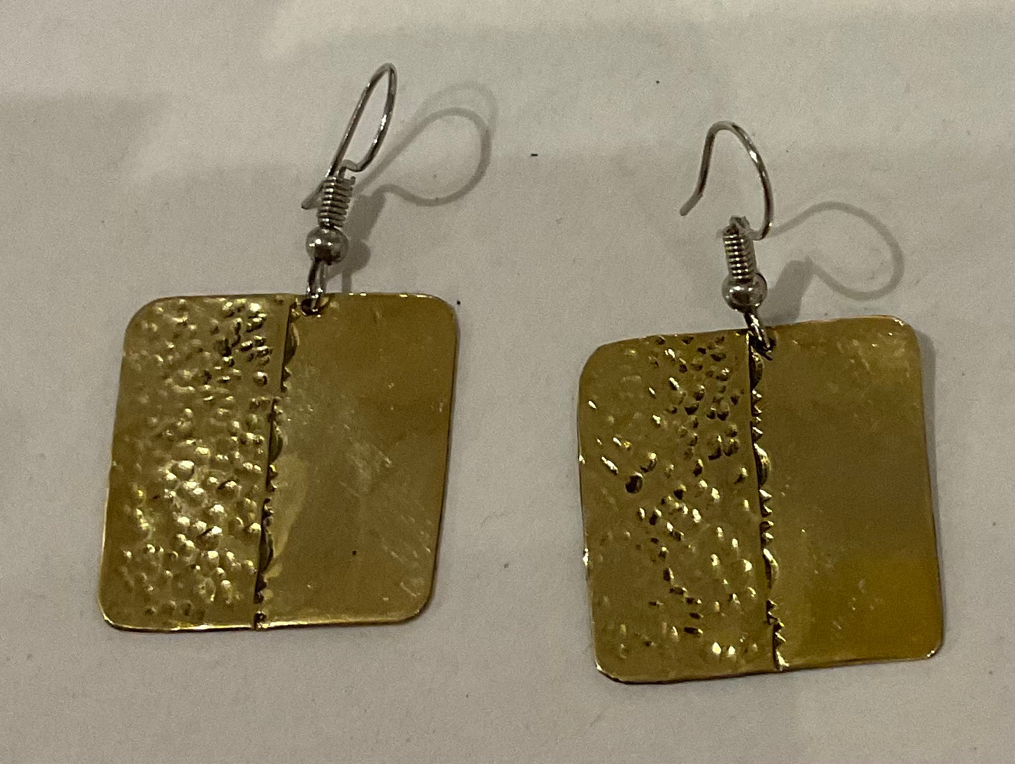 Silver brass earrings